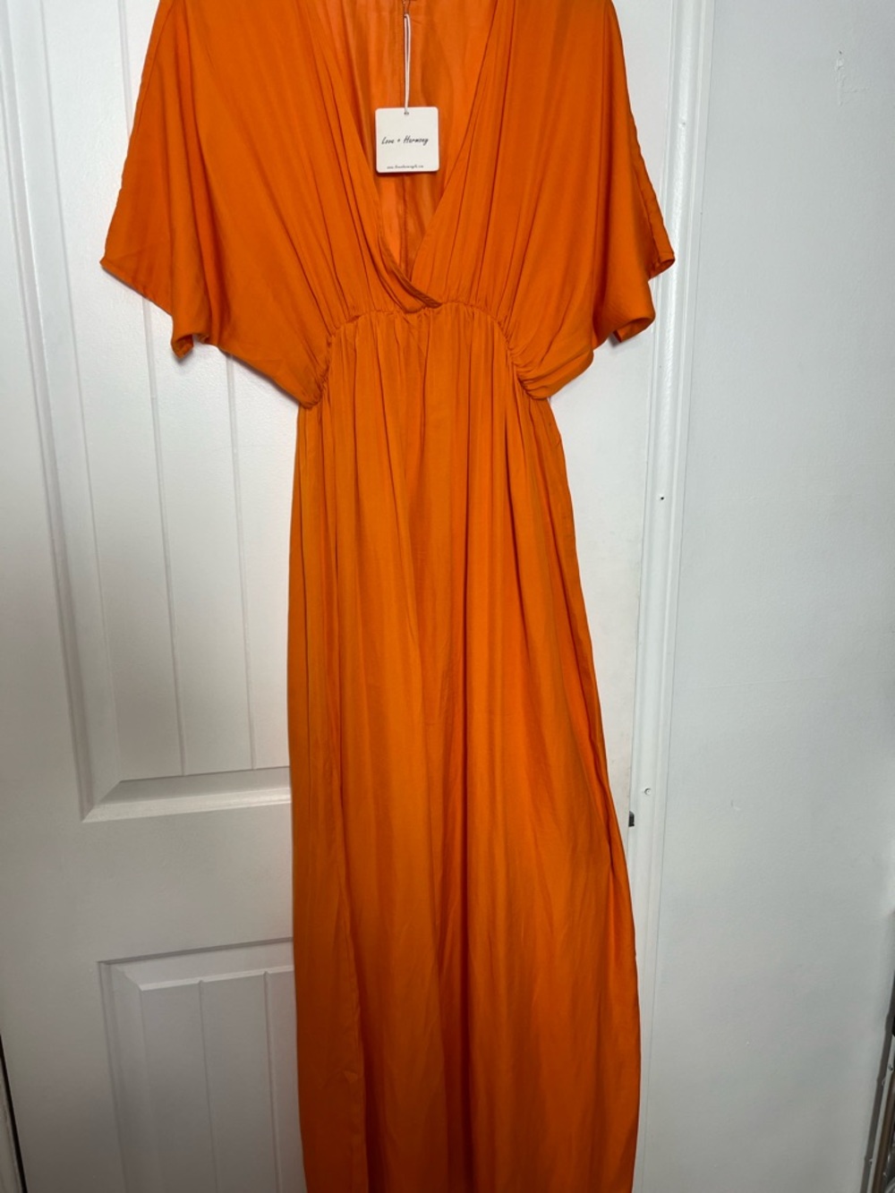 Lush & Lively Orange Maxi Wrap Dress